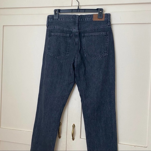 Madewell Perfect Vintage Jean in Roxstone Black Wash Knee-Rip Edition 28 - Picture 7 of 10